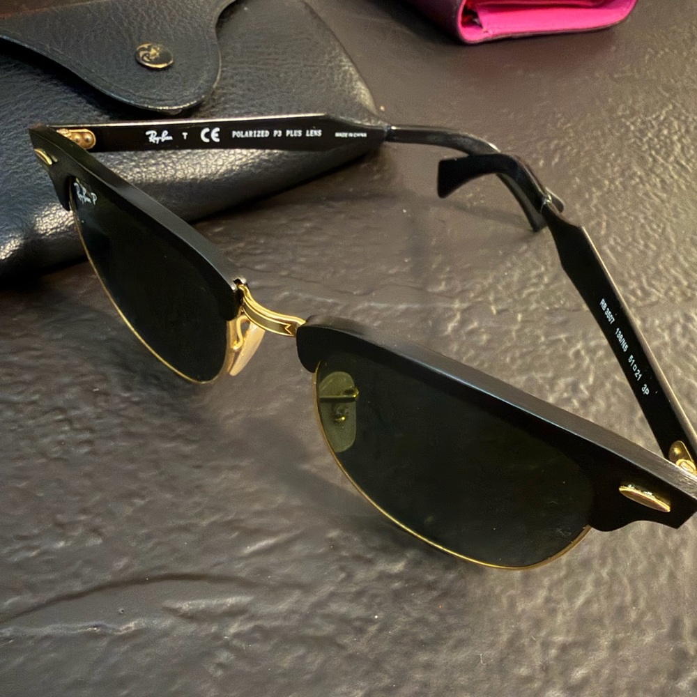 Ray-Ban Classic Black and Gold Sunglasses
